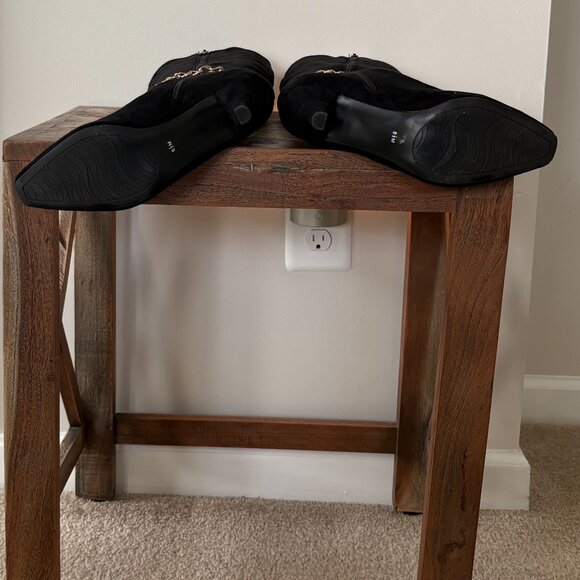 " I.M.P.O Stretch Nadie Gold Chain Black Knee-High Boots Size 6.5 " - Picture 7 of 9